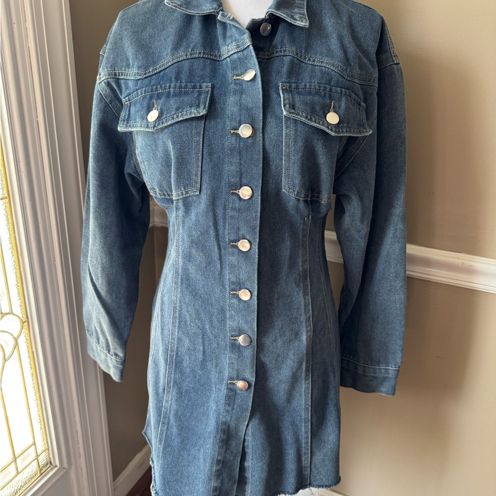 Denim Button-Up Women's Dress
